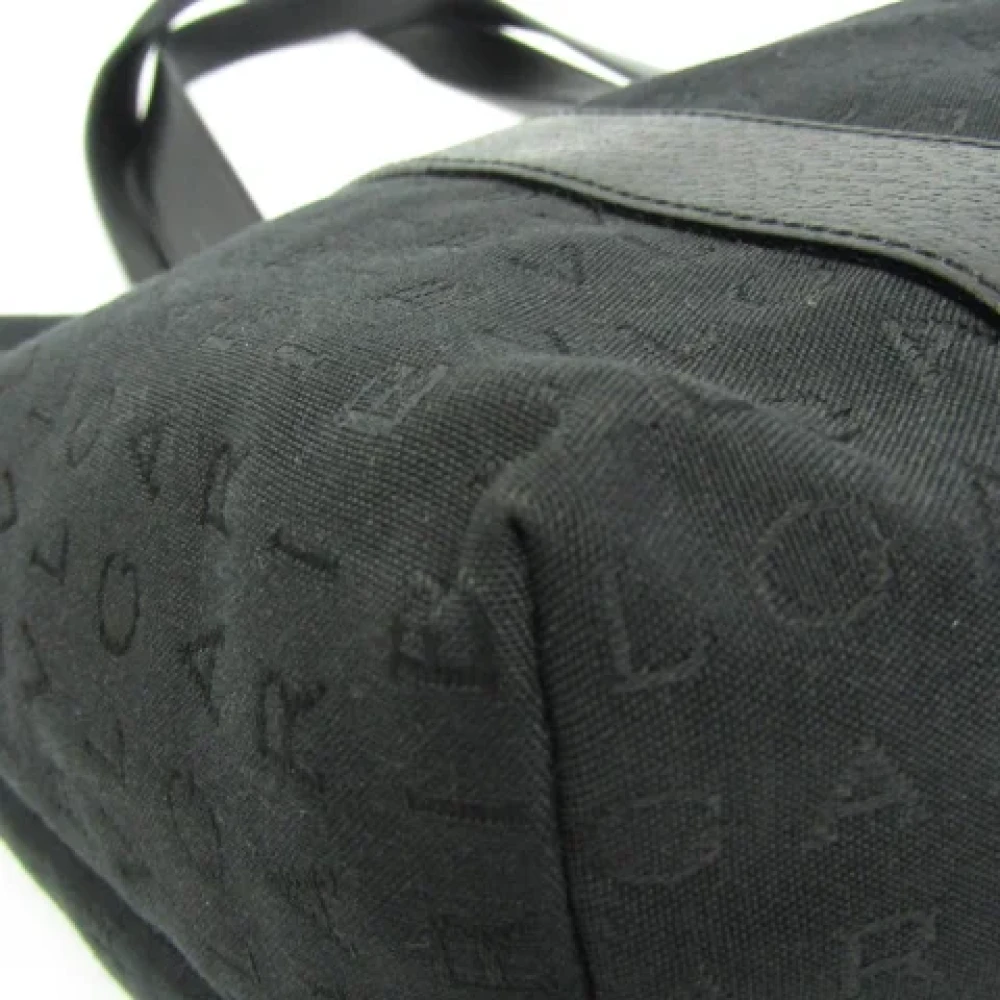 Bvlgari Vintage Pre-owned Canvas shoulder-bags Black Dames