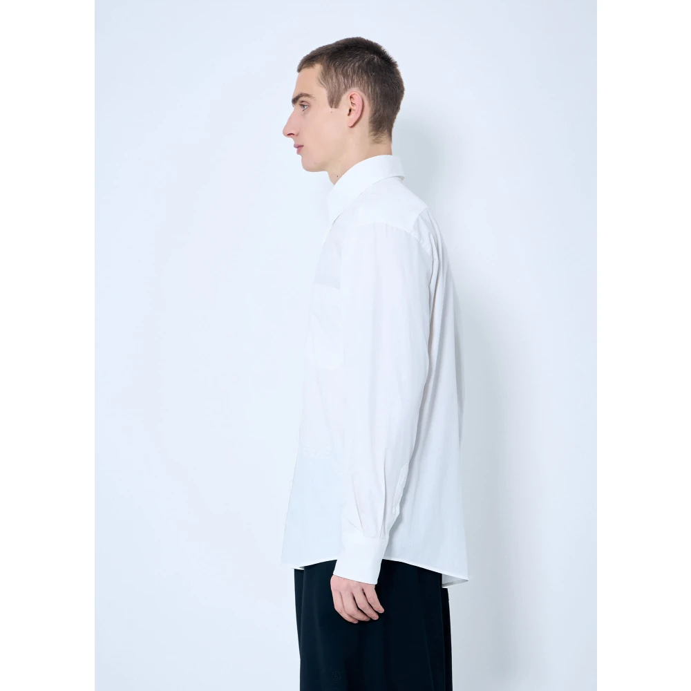 MM6 Maison Margiela Overhemd van poplin katoen lange mouwen White Heren