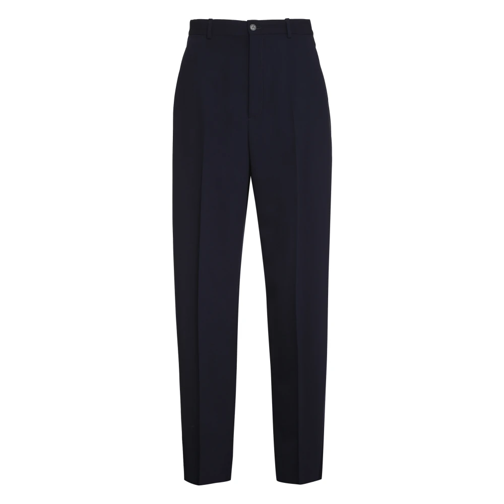 Balenciaga Wollen broek met zakken Blue Heren