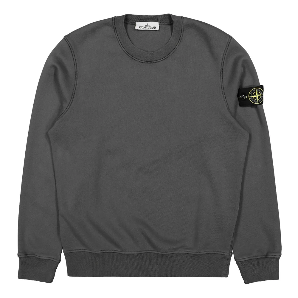 Stone Island Grijze Crew-neck Katoenen Sweatshirt Gray Heren