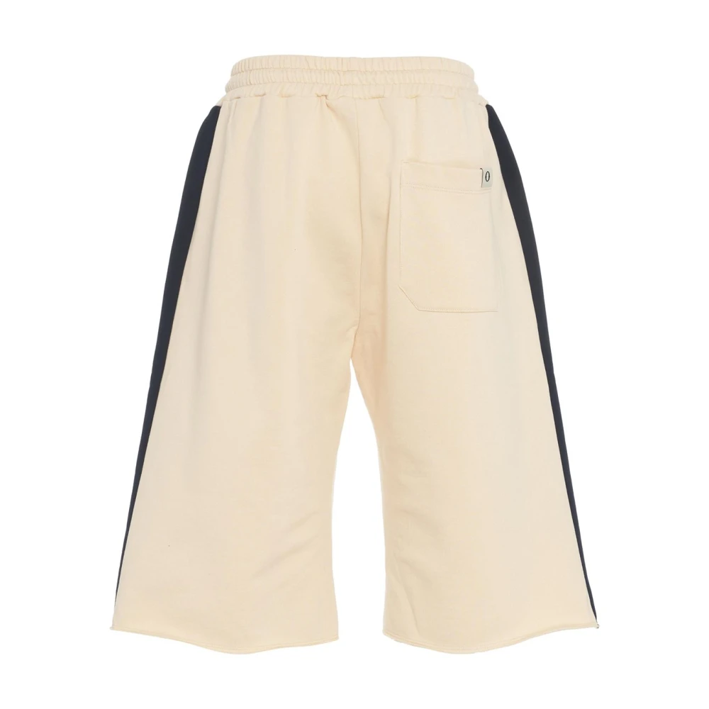 Ottod'Ame Beige Korte Sweatpants met Trekkoord Tailleband Beige Dames