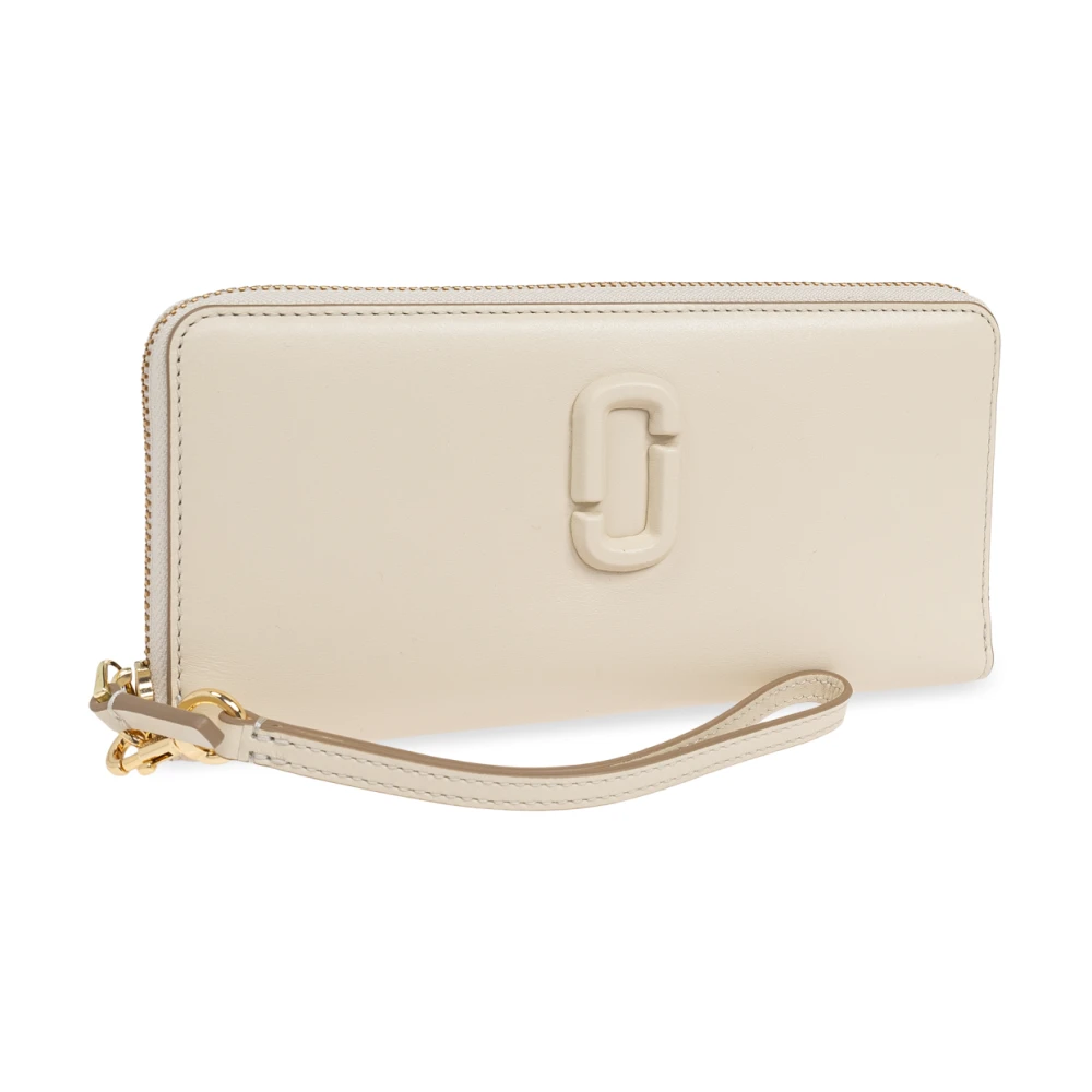 Marc Jacobs Leren portemonnee 'The J Marc' Beige Dames