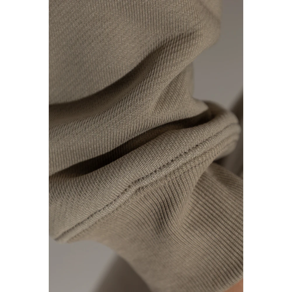 Chloé Sweatshirt met logo en fluwelen afwerking Gray Dames