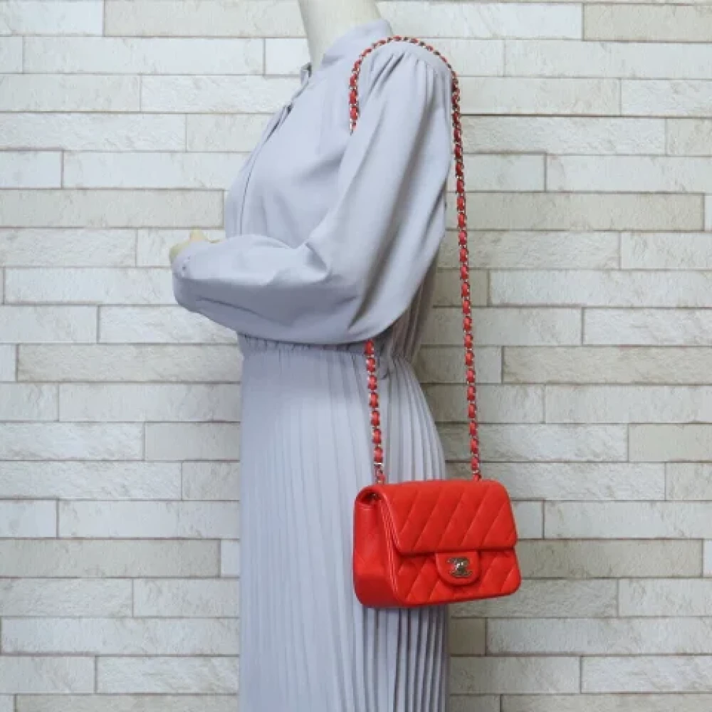 Chanel Vintage Pre-owned Leather shoulder-bags Red Dames