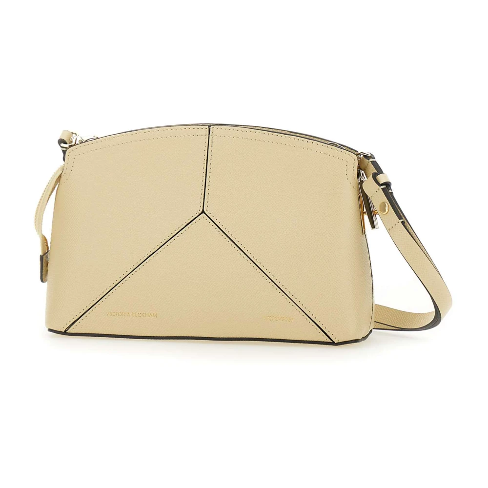 Victoria Beckham Beige Crossbody Schoudertas met B Gravure Beige Dames