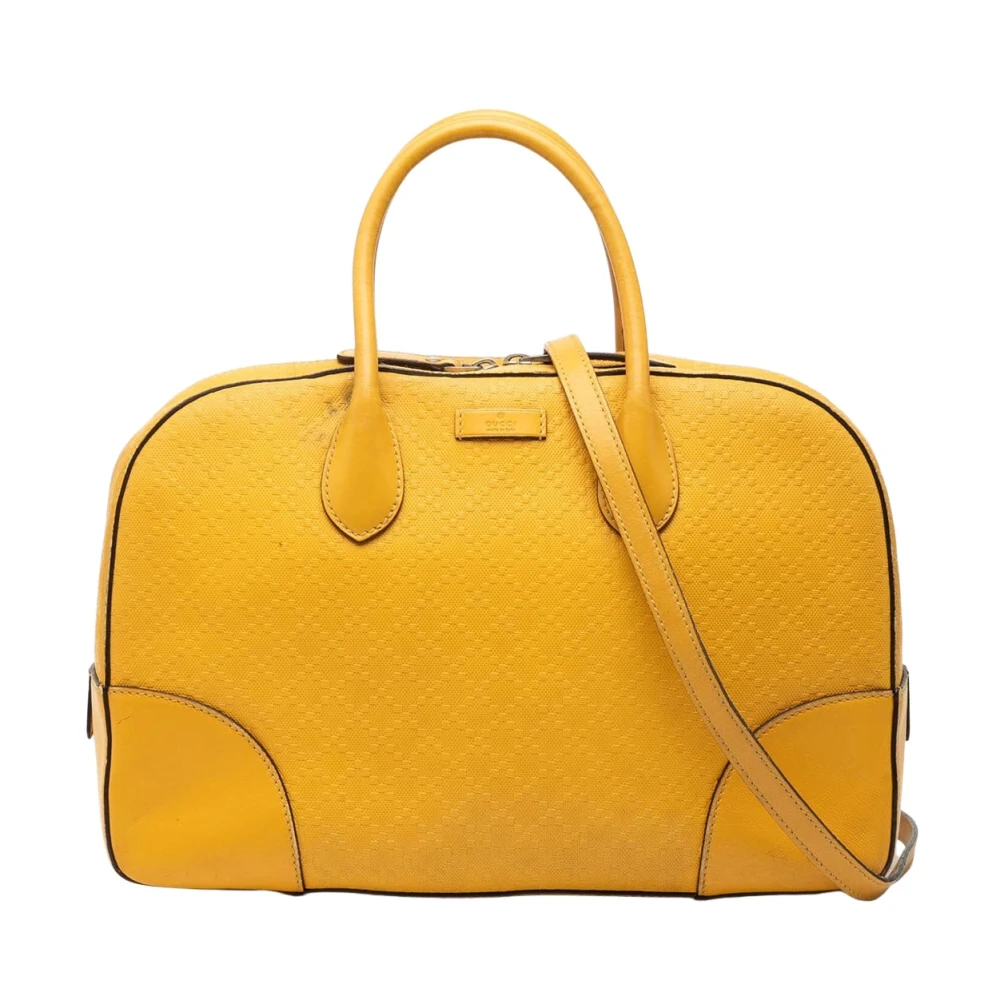 Gucci Vintage Women's Yellow Pre-Owned Leather Satchel