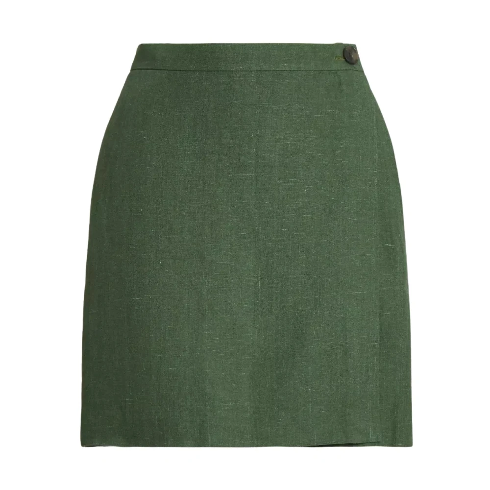 Ralph Lauren Linnen Mini Rok Green Dames