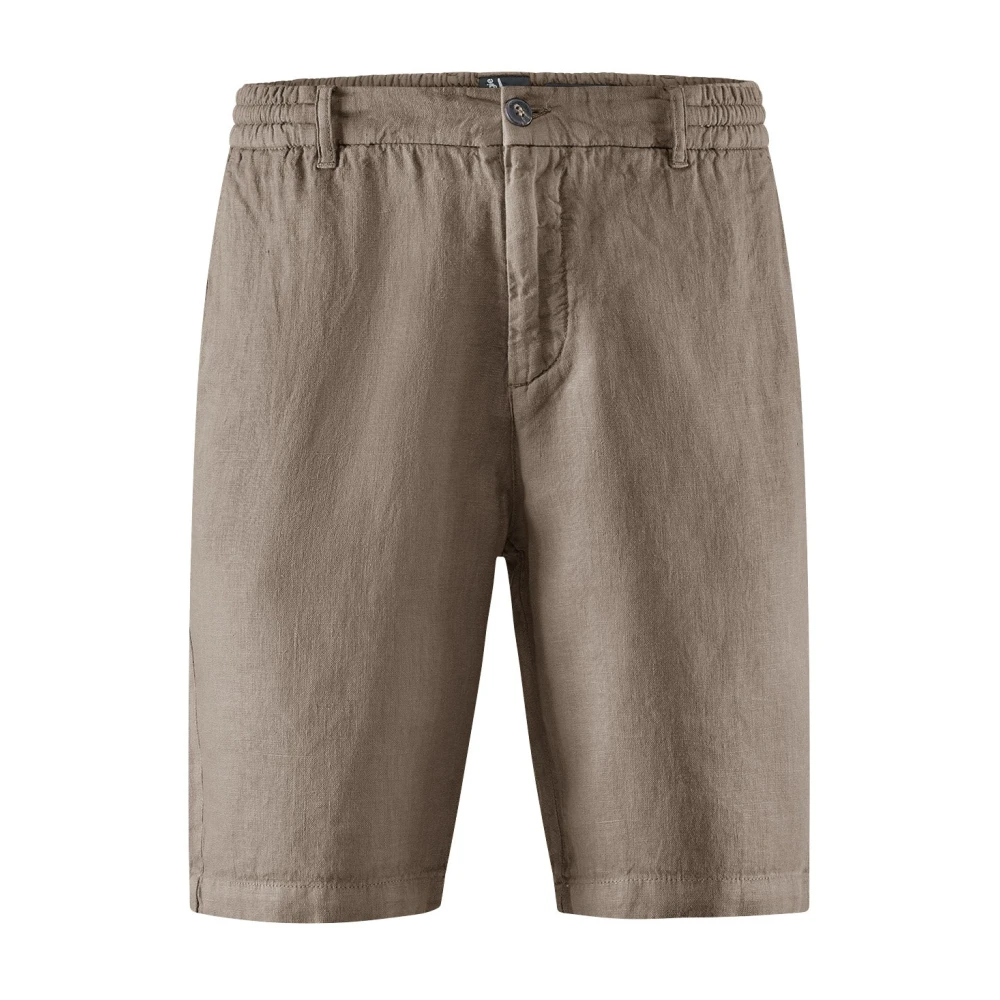 Bomboogie Uomo Beige - Linen Jogger Bermuda - Shorts - S
