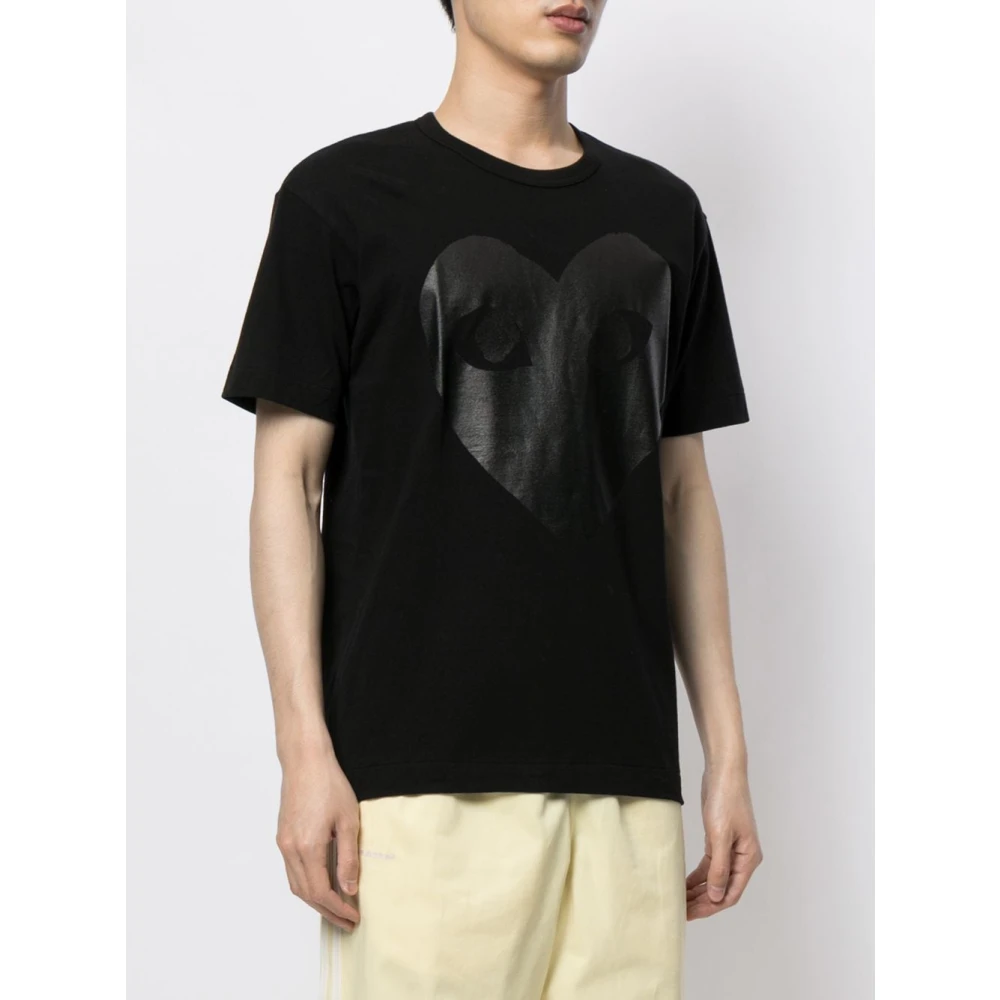 Comme des Garçons Play Vervaagd Zwart Hart T-shirt Black Heren