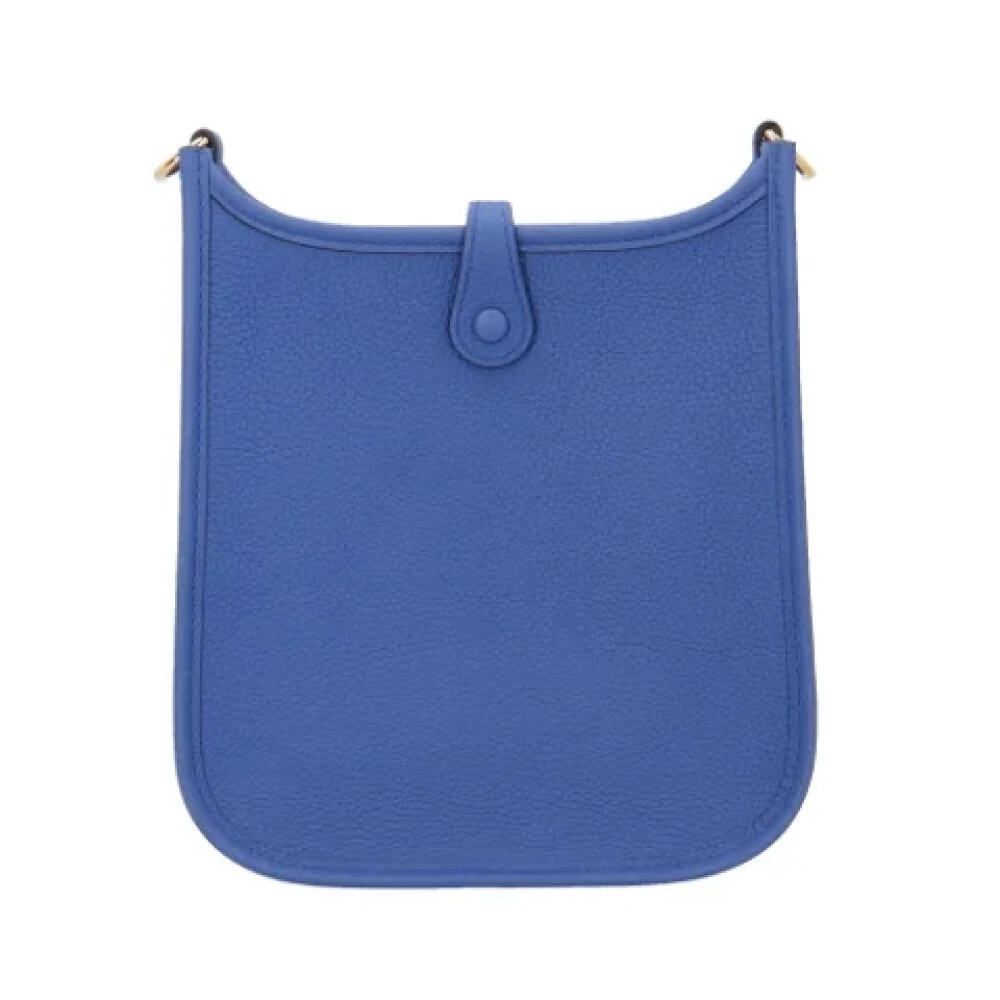 Hermès Vintage Pre-owned Leather crossbody-bags Blue Dames