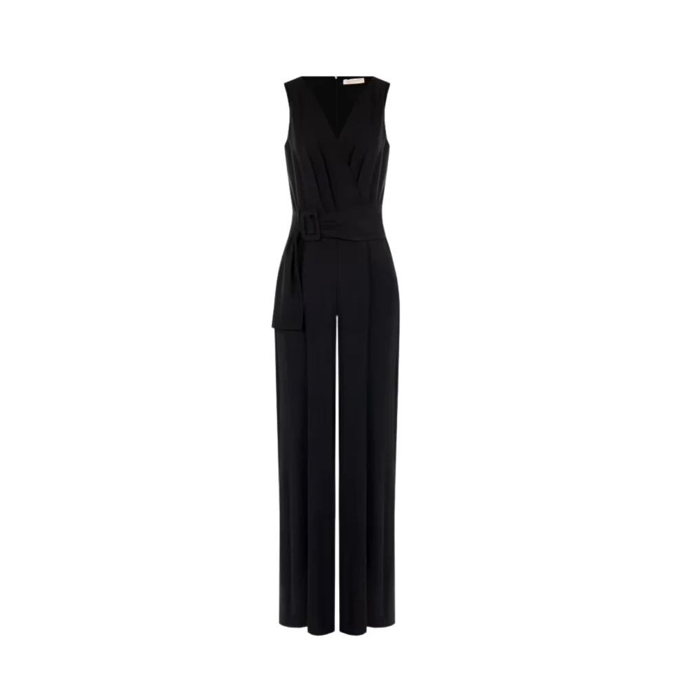 Rinascimento Donna Nero - Tuta Intera Con Cintura - Jumpsuits & Playsuits - L