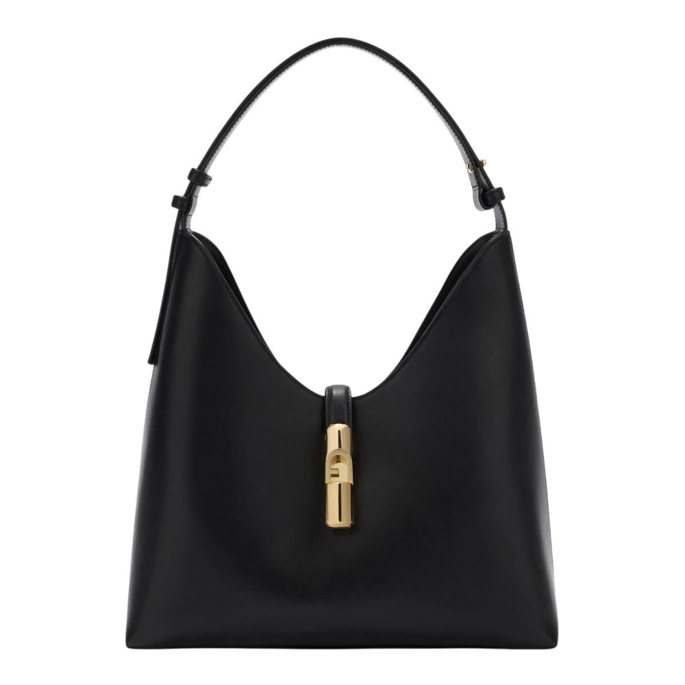 Furla Women's Black Goccia Medium Hobo Bag - Shoulder Bags - One Size - Bags