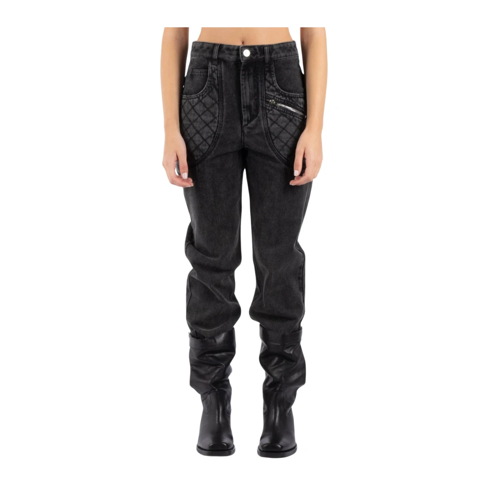 Isabel marant Donkergrijze Katoenen Broek Gray Dames