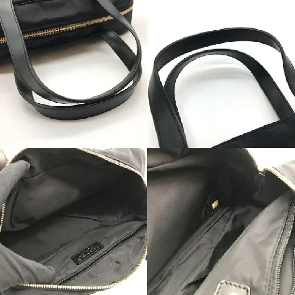 Chanel Vintage Pre-owned Canvas handbags Black Dames