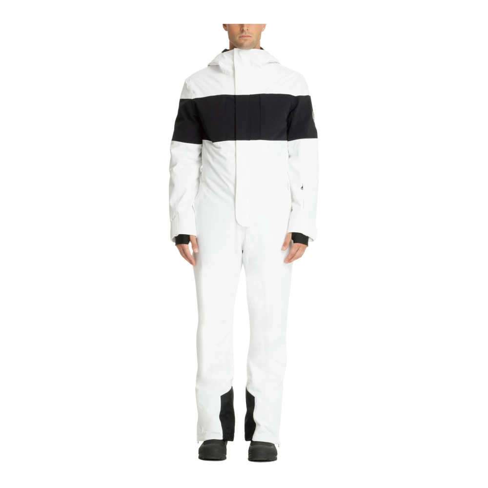 Emporio Armani EA7 Multifärgad Ski Suit med Huva White, Herr