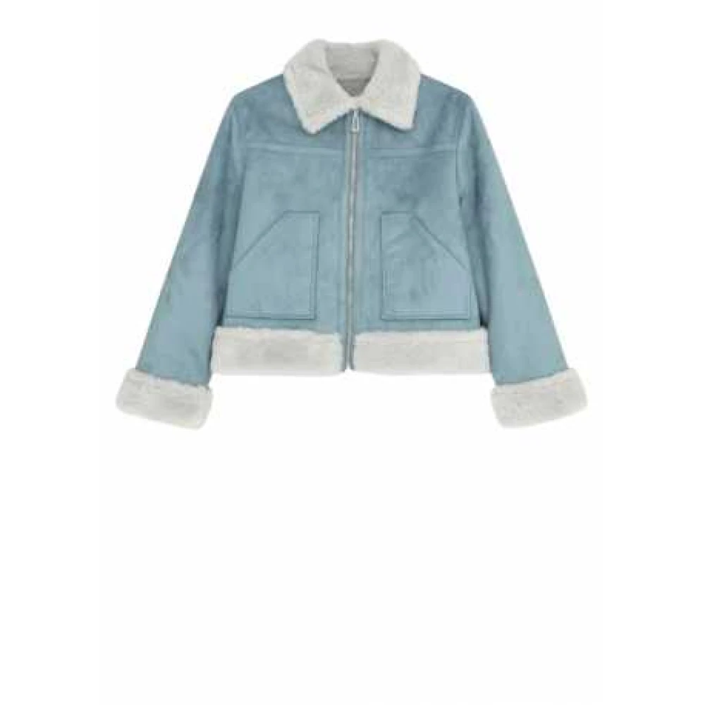 Paul Smith Turquoise Nep Bont Blouson Jas Blue Dames