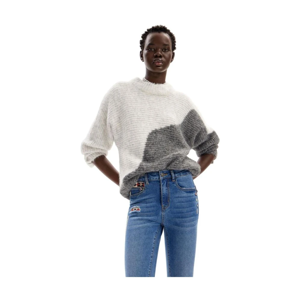Desigual Blauwe Skinny Katoenmix Jeans Blue Dames