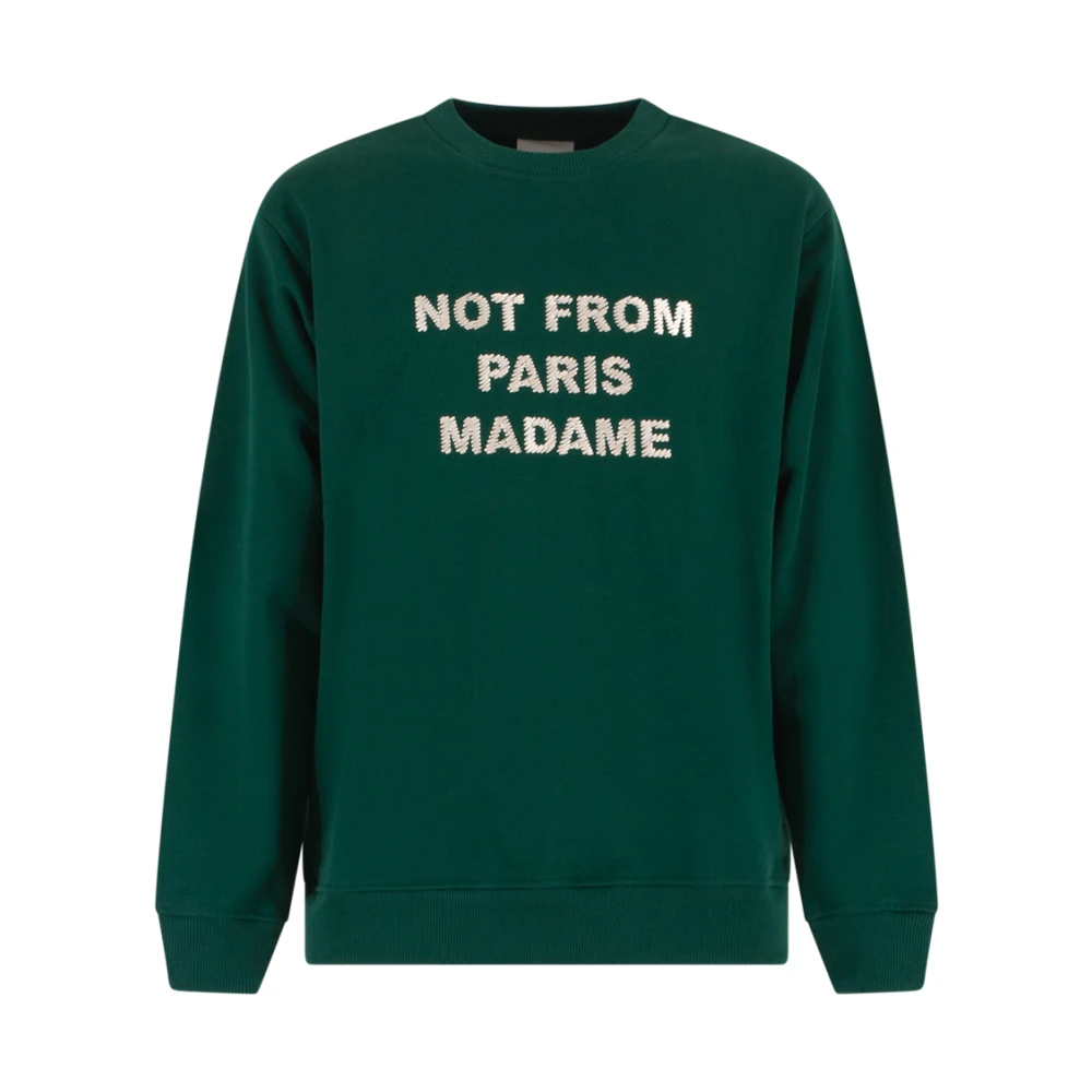 Drole de Monsieur Slogan Sweater Green Heren