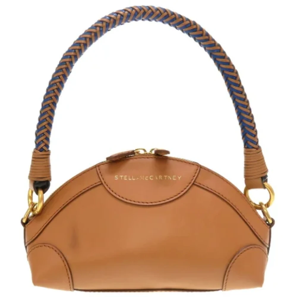 Stella McCartney Pre-owned Bruine Leren Schoudertas Brown Dames