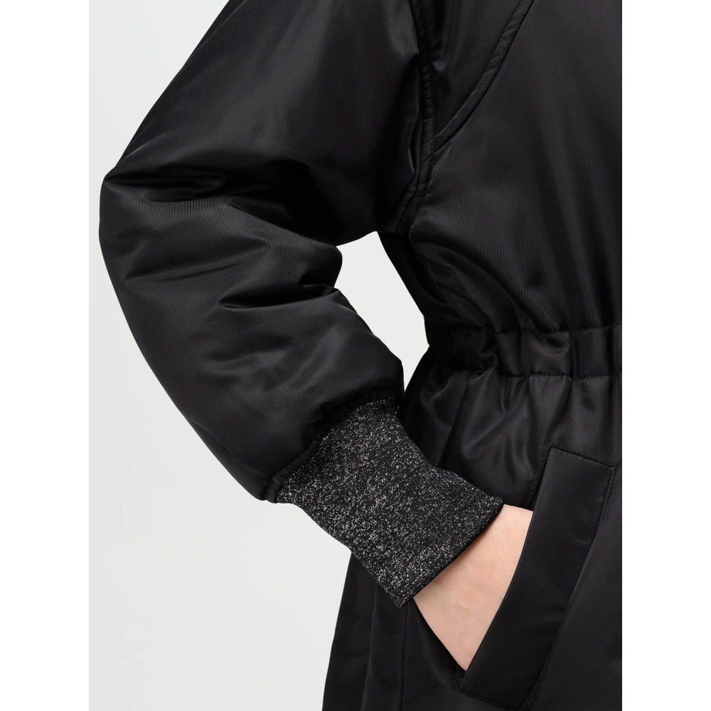 Twinset Lange Bomberjas Black Dames