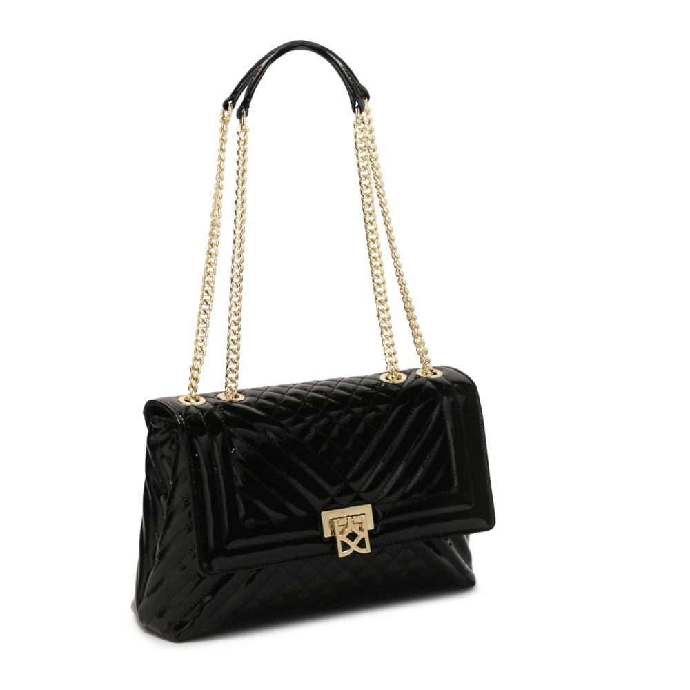 Kazar Gelakte handtas met klep Black Dames