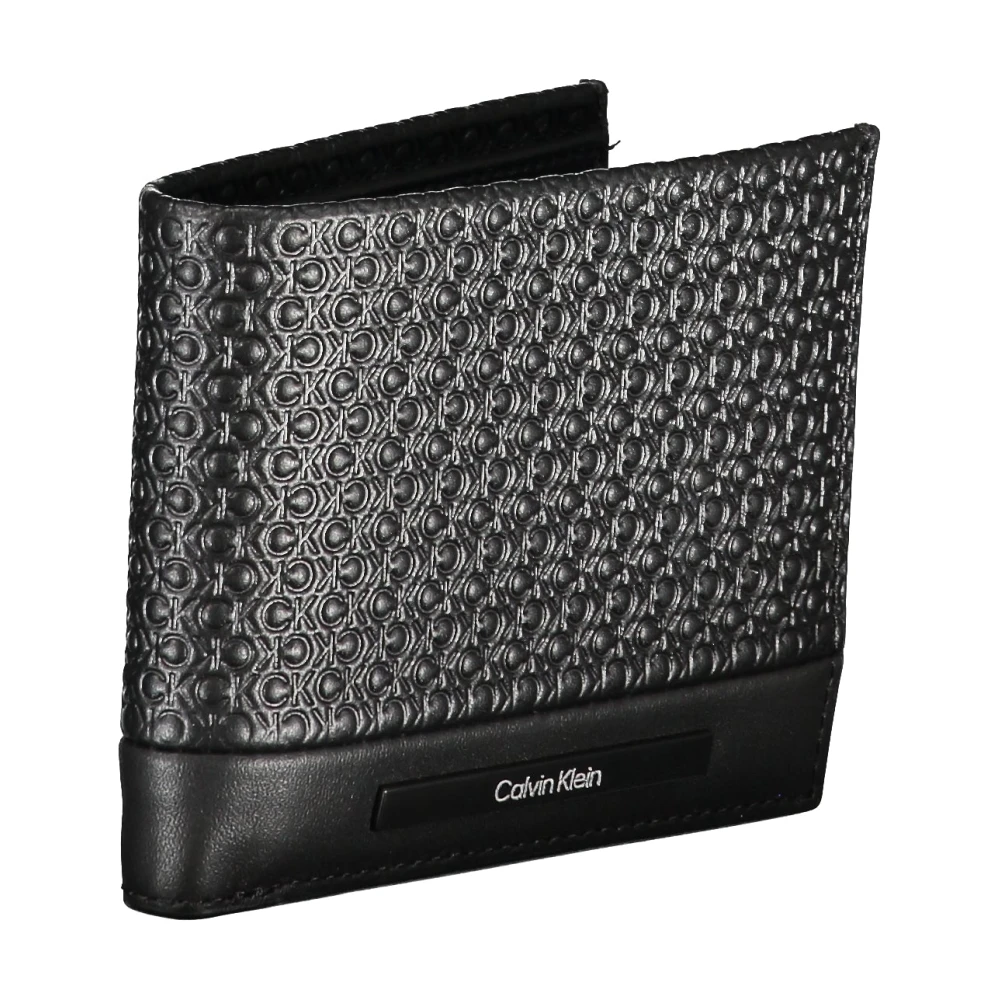 Calvin Klein Heren Portemonnee Zwart Contrast Logo Black Heren