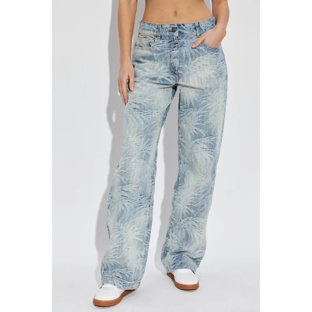 Palm Angels Jeans met rechte pijpen Blue Dames
