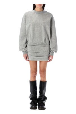 grey-melange-fleece-mini-dress