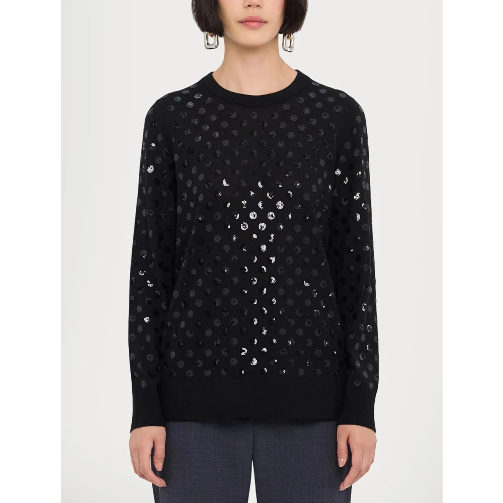 Michael Kors Zwarte Pullover met Pailletten Black Dames