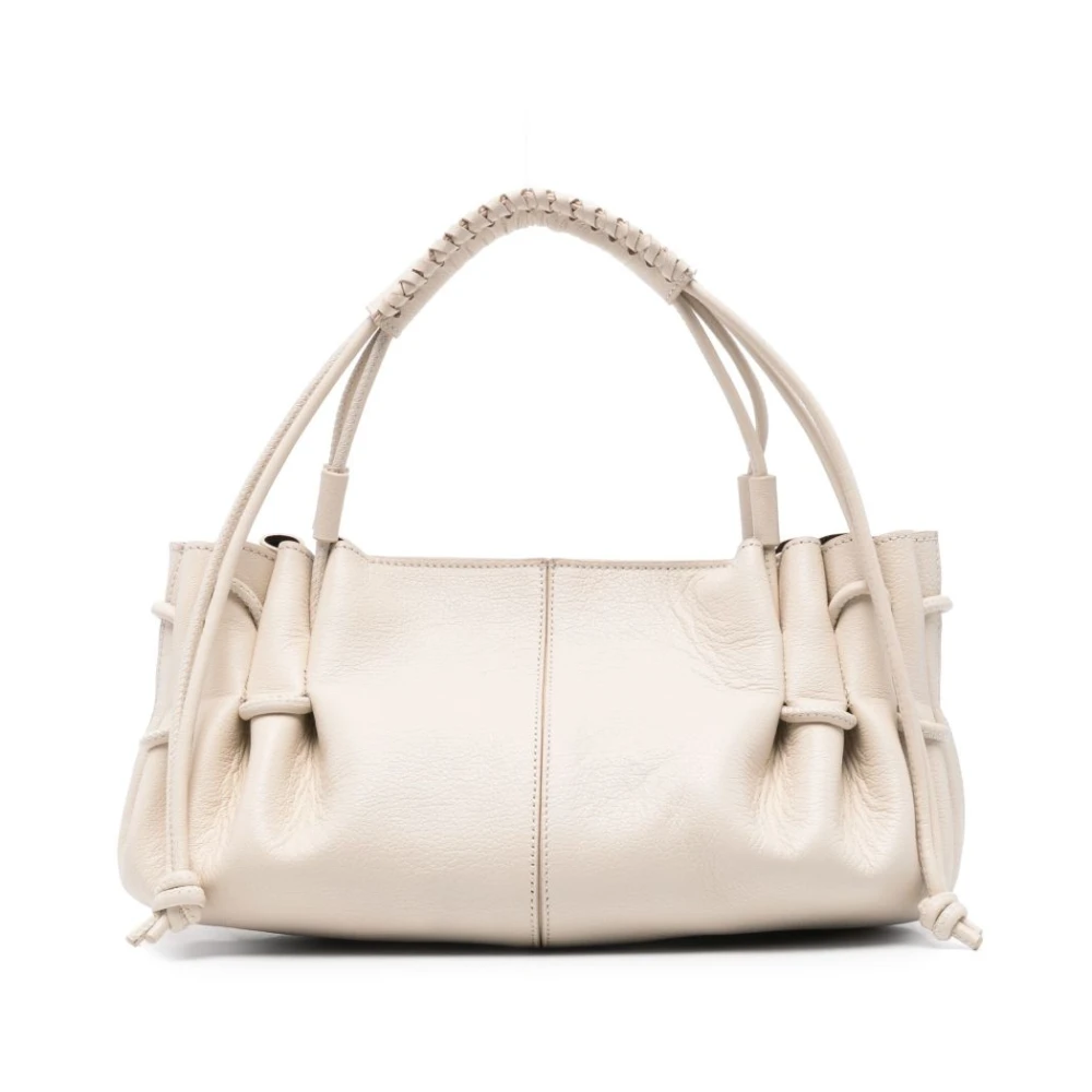 Hereu Beige Schoudertas met Magneetsluiting Beige Dames