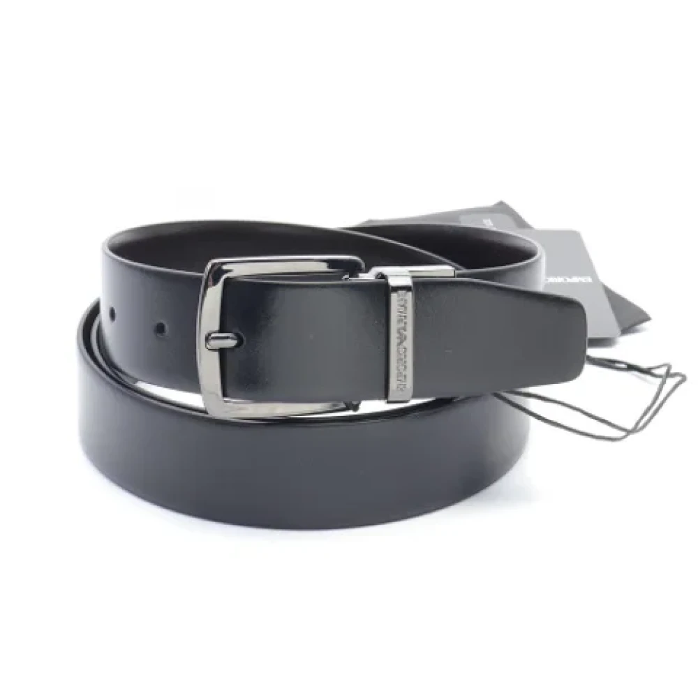 Armani Pre-owned Leather belts Black Dames