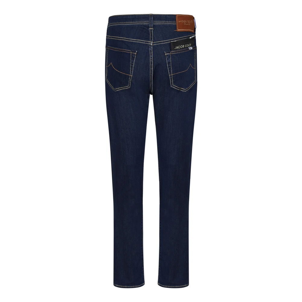 Jacob Cohën Blauwe Slim-Fit Stretch Jeans Aw24 Blue Heren