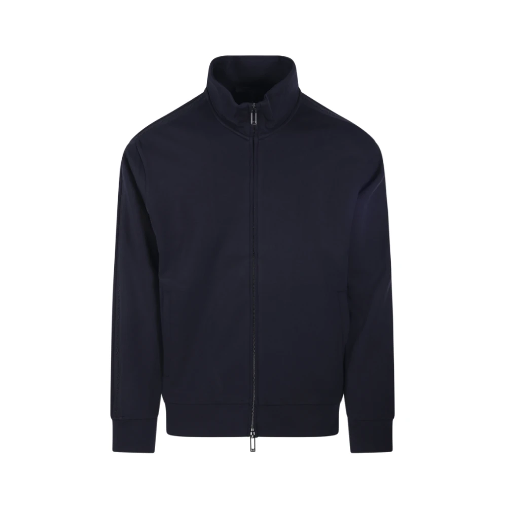 Emporio Armani Men's Blue Zip-Throughs, 3XL, Navy Zip Hoodie Stylish Design