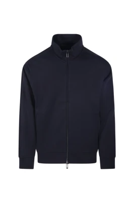 Marinblå Dragkedja Hoodie Stiligt Design
