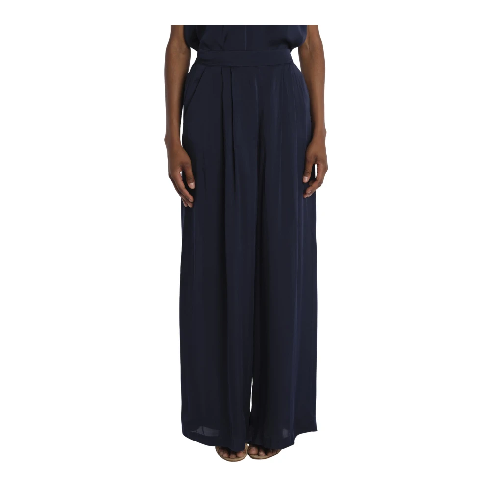 Momoni Blauwe Zijden Top Blue Dames