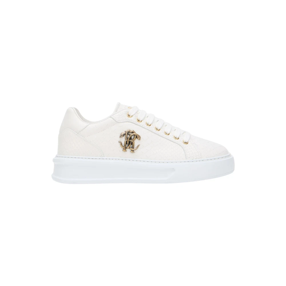 Roberto Cavalli Sneaker With Mirror Snake Monogram Dames Schoenen