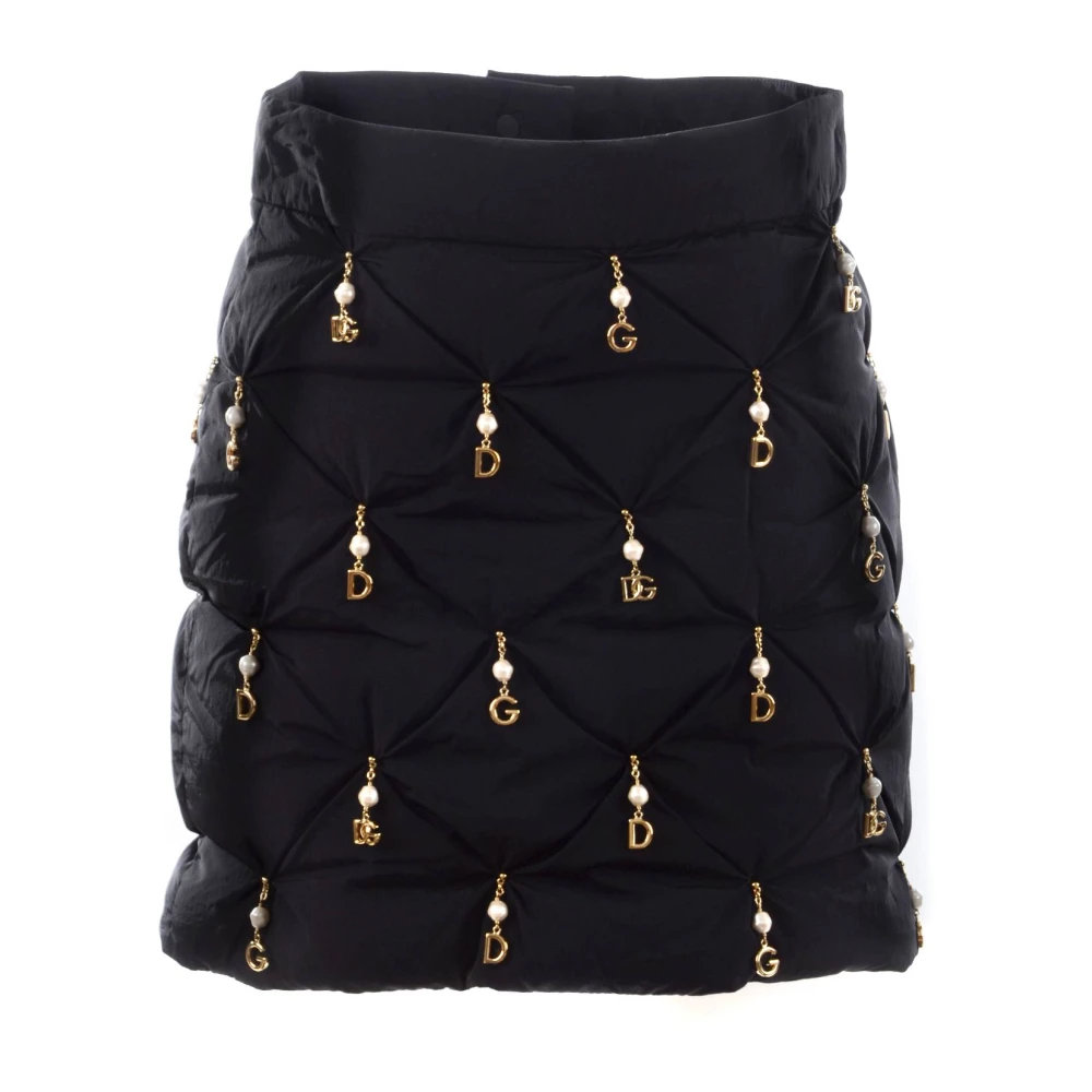 Dolce & Gabbana Geplooide Mini Rok Dames Sieraden Black Dames