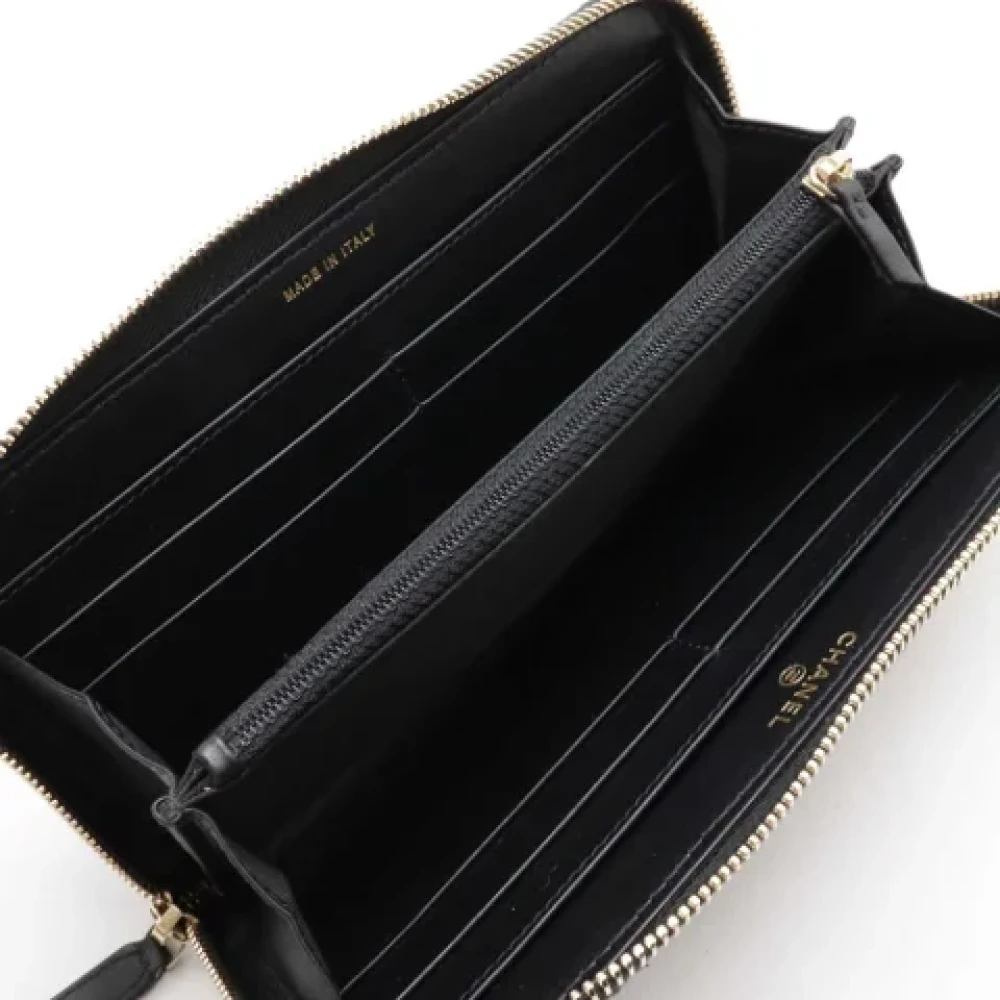 Chanel Vintage Pre-owned Canvas wallets Black Dames