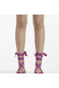 sandale-plate-a-lacets-violette
