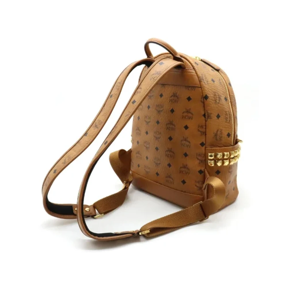 MCM Pre-owned Cotton backpacks Brown Dames