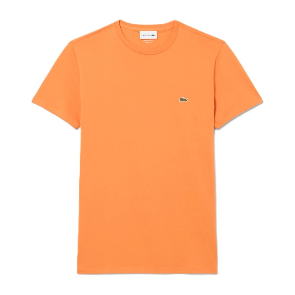 Lacoste Men's Orange T-Shirts, L, Pima Cotton T-Shirt