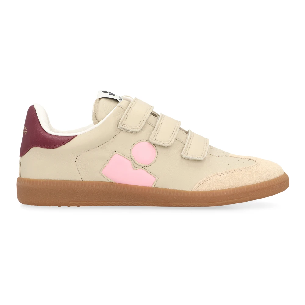 Isabel Marant Women's Beige Low-Top Leather Sneakers Beth