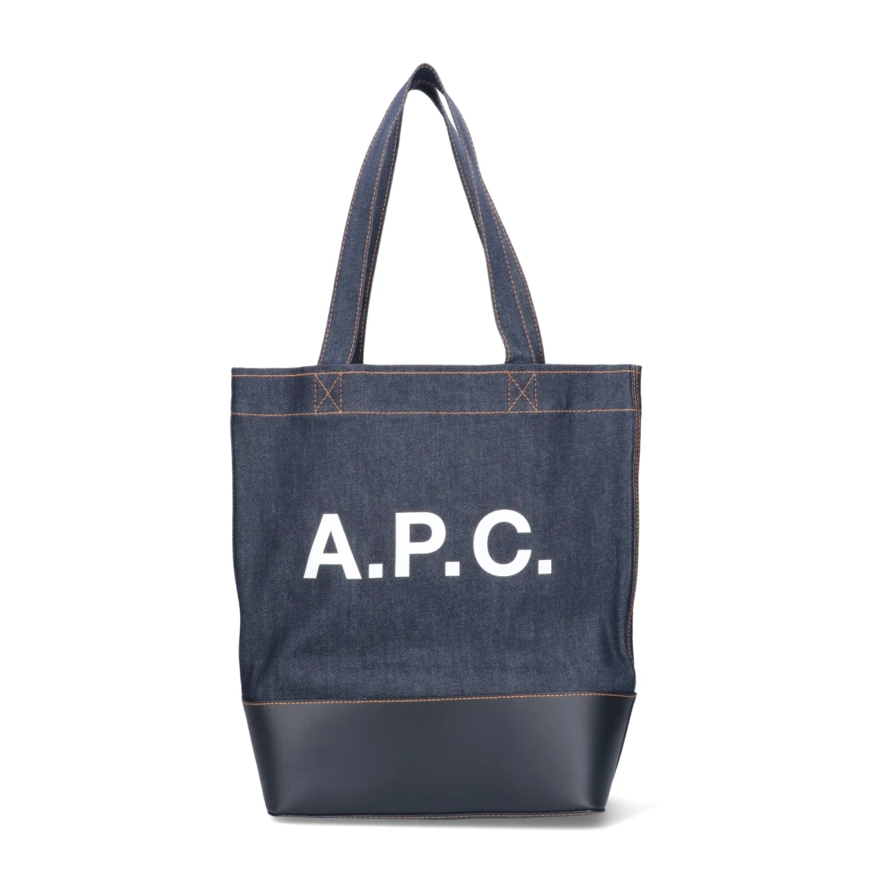 A.p.c. Men's Blue Shopping Bags, One Size, Tote Bags