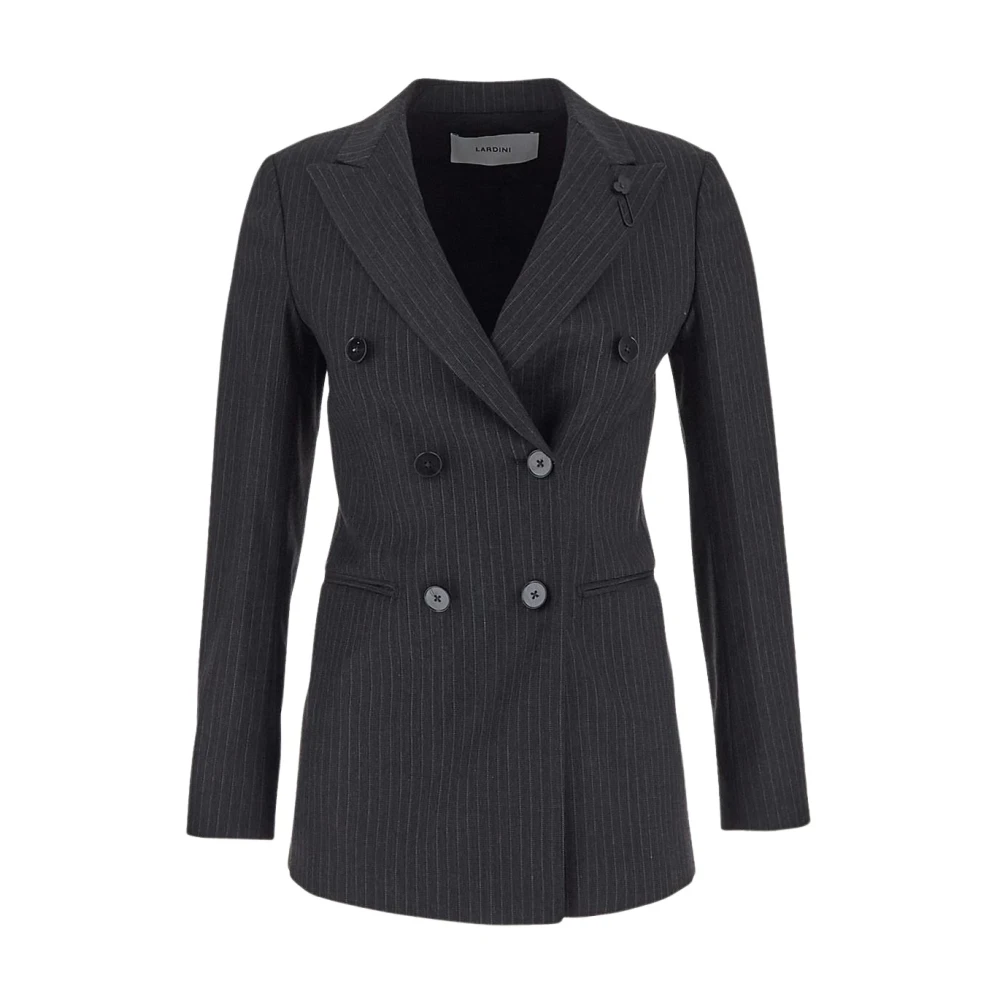 Lardini Dubbelbreasted wol katoenen jas Gray Dames