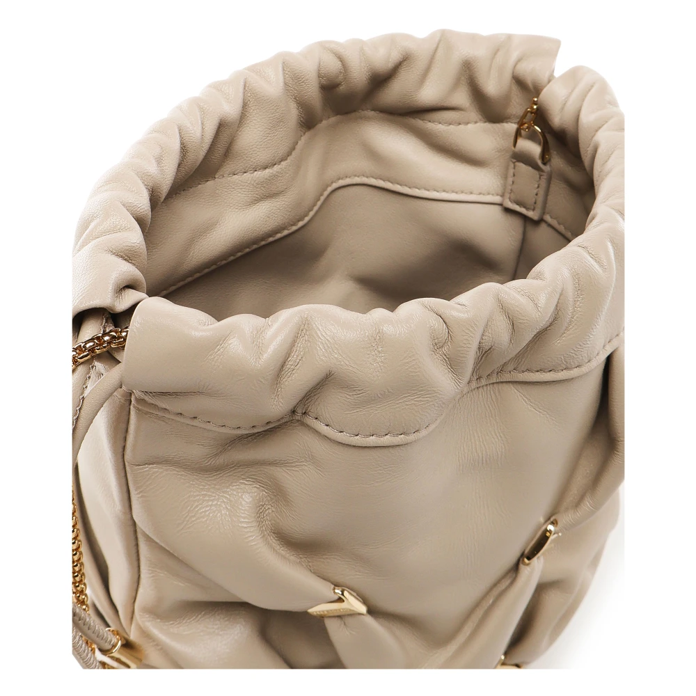 Salvatore Ferragamo Beige Bucket Tas met Trekkoordsluiting Beige Dames