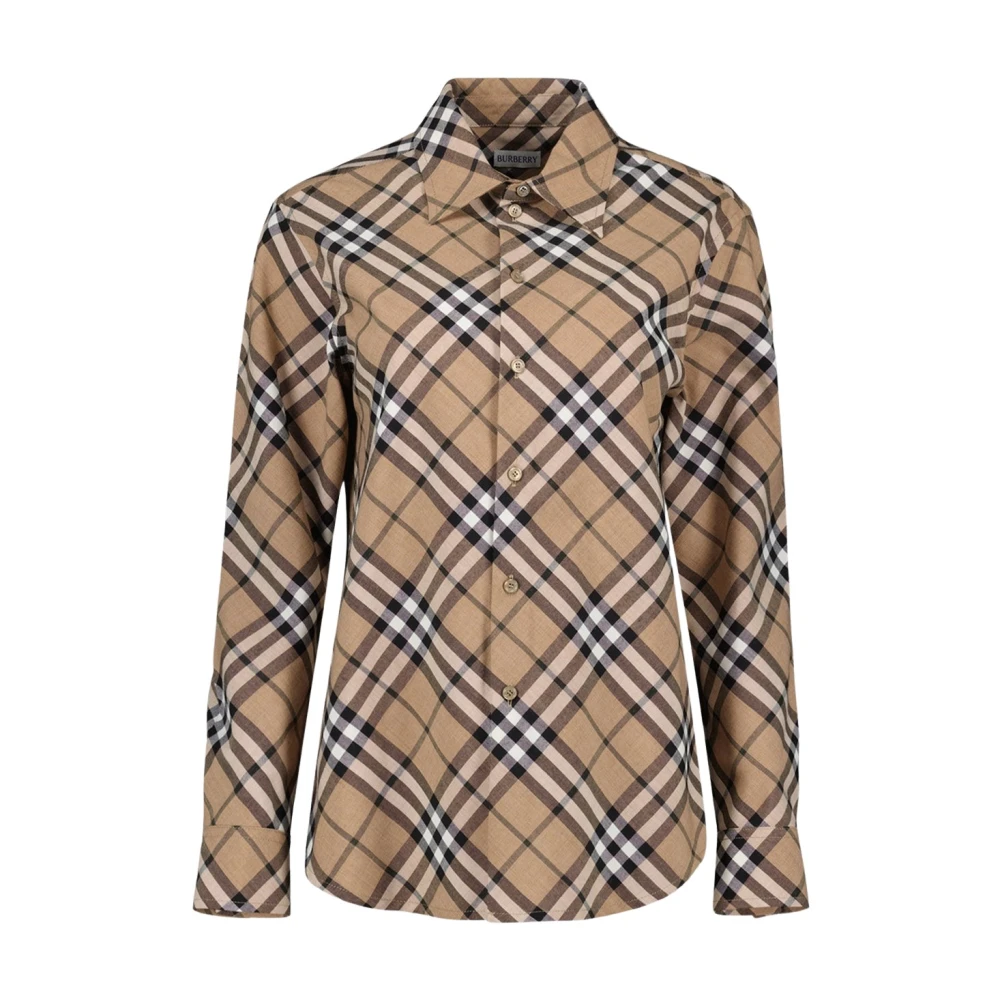 Burberry Women's Beige Vintage Checkered Shirt - Shirts - 2XS - Blouses & Shirts