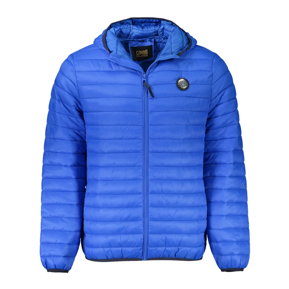 Cavalli Class Men's Blue Long Sleeved Jacket With Hood - Winter Jackets - L - Jackets