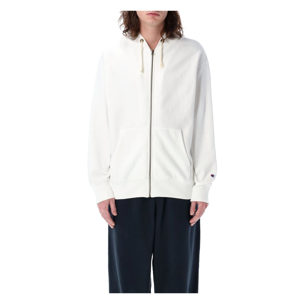 Champion Ritssluiting Hoodie White Heren