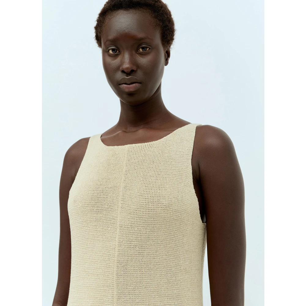 The Row Linnen Midi Jurk Beige Dames