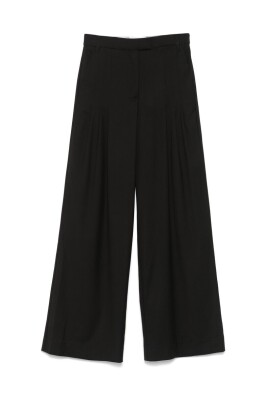 black-front-button-pants